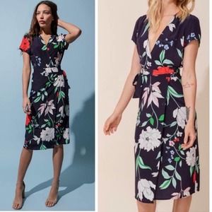 Yumi Kim Caught In The Midi Wrap Dress Paradise Pretty Cap Sleeve Medium